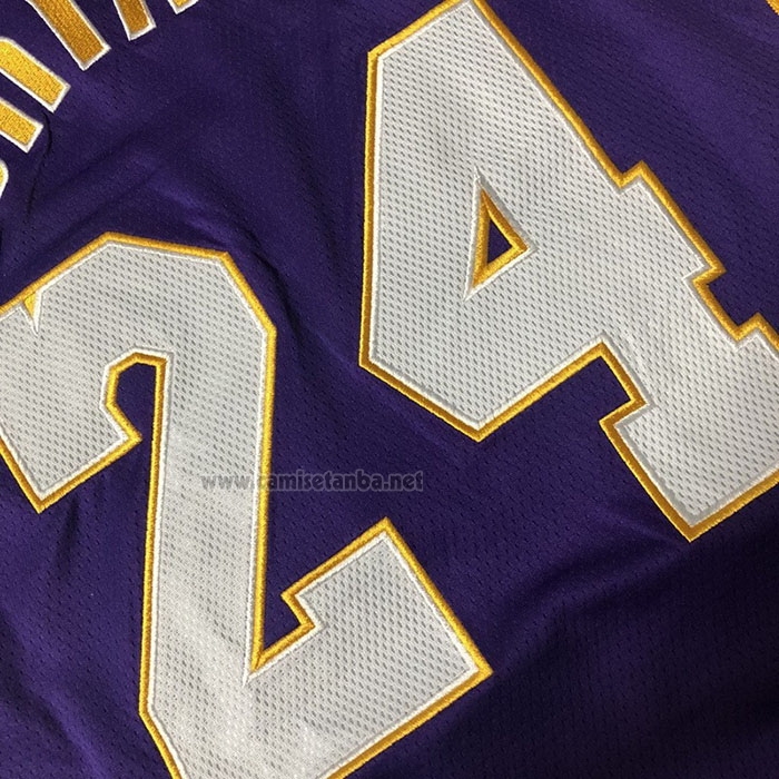 Camiseta Los Angeles Lakers Kobe Bryant #24 60th Anniversary Mitchell & Ness 2007-08 Violeta